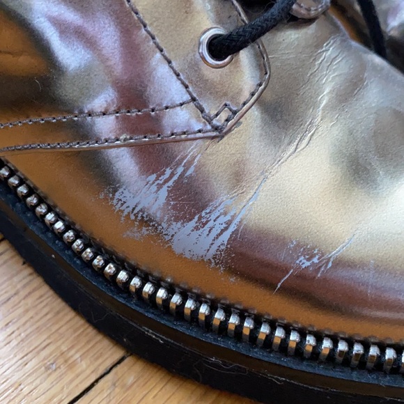 Metallic Michael Kors Combat Boots - size 7M - Picture 3 of 7